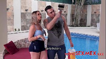 fodendo a loira gostosa latina na beira da piscina pornô legendado 